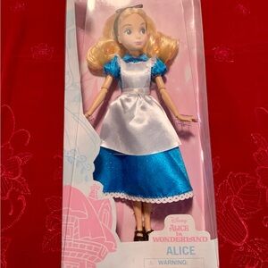 Disney Alice Doll in Blue and White Dress
